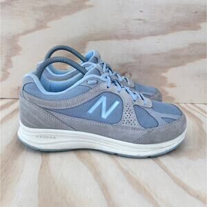 New Balance - 877 v1 - Walking Sneakers - Gray/Blue - Women's - 7 D - WW877SB